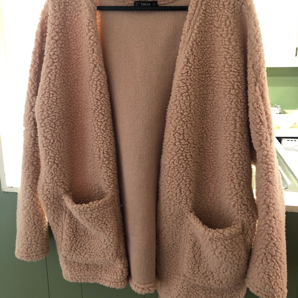 💕Patch pocket open-front teddy🎀